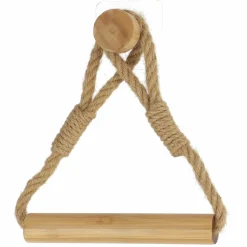 Dérouleur de papier toilette adhésif bambou et corde Easy Chic Naturel