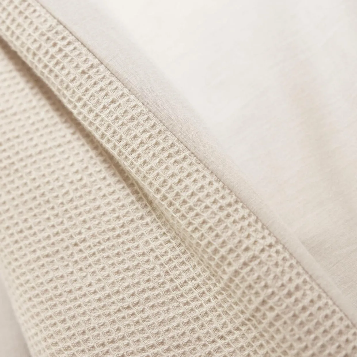 Edredon coton nid d'abeille (90 x 220 cm) Eva Beige