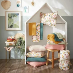 Edredon gaze de coton (90 x 200 cm) April Mullticolore