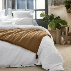 Edredon gaze de coton (150 x 150 cm) Gaïa Camel