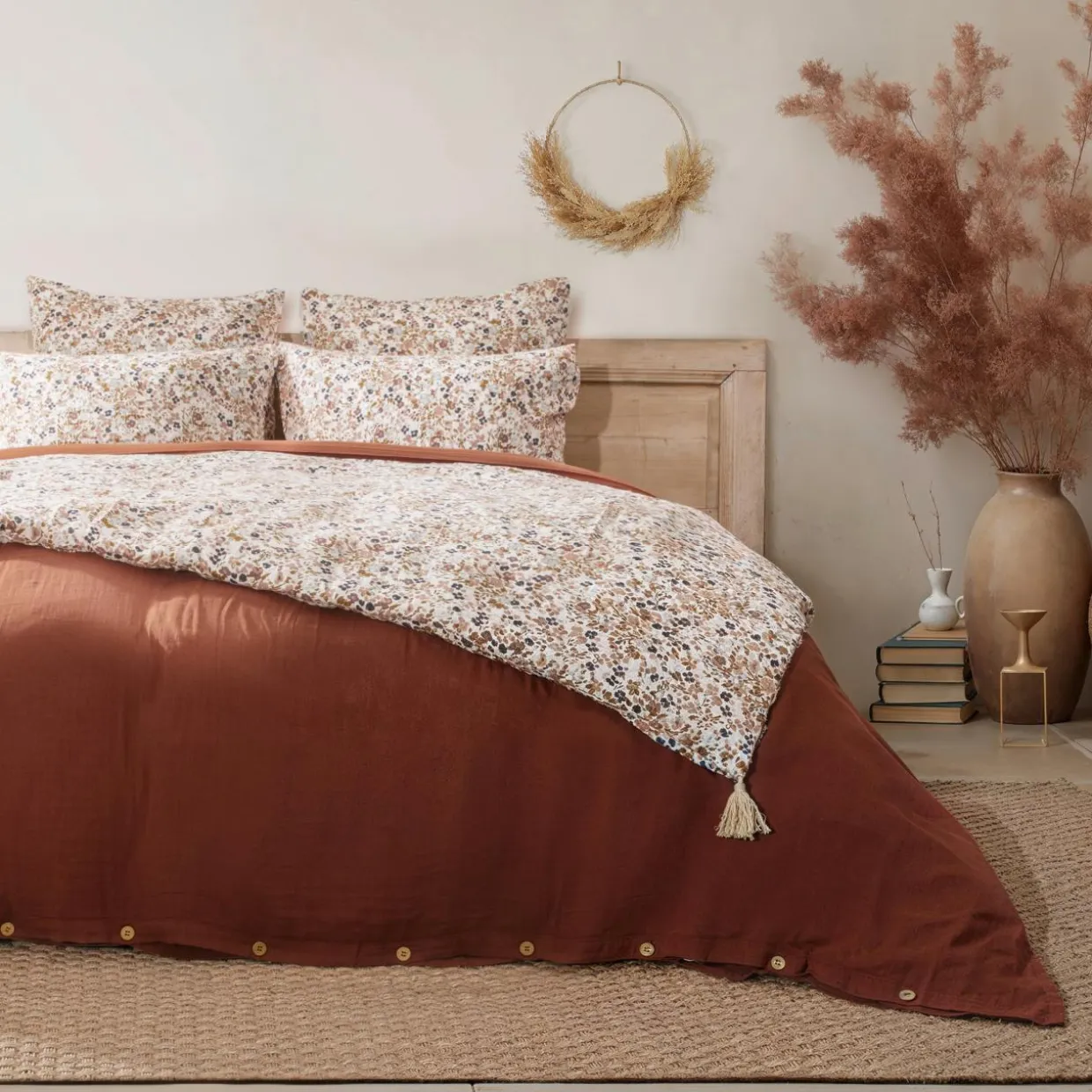 Edredon gaze de coton (90 x 200 cm) Constance Beige pampa