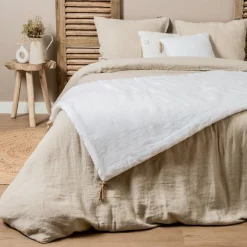 Edredon lin lavé (90 x 200 cm) Louise Blanc