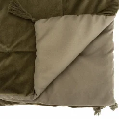 Edredon velours (80 x 180 cm) Sonia Vert kaki