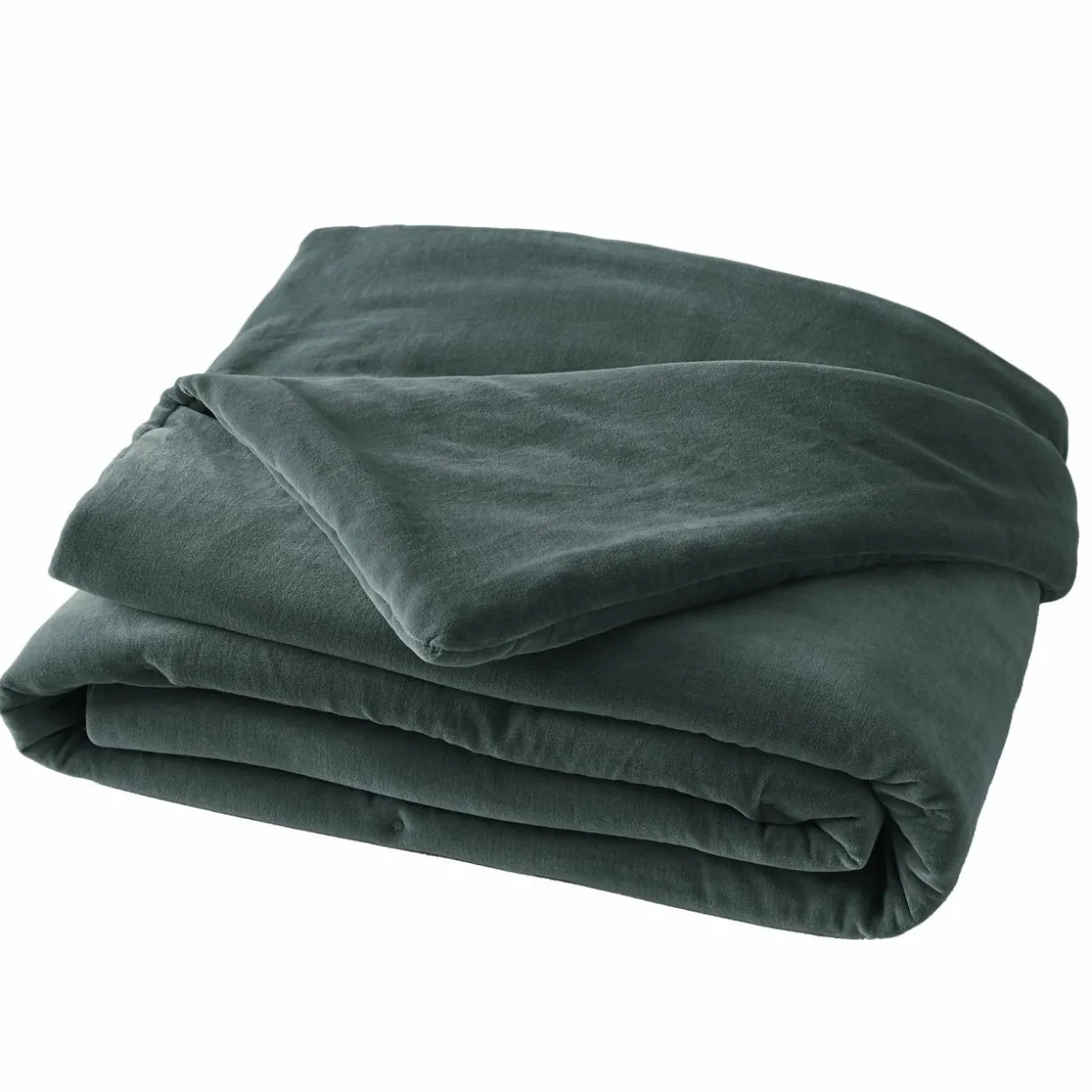 Edredon velours de coton (90 x 200 cm) Victor Gris ardoise