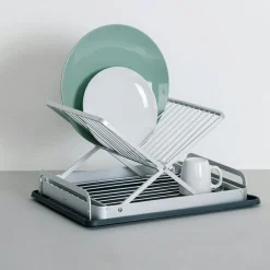 Egouttoir de cuisine pliant en aluminium (44 x 31 cm) Splash Gris
