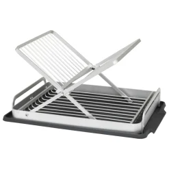 Egouttoir de cuisine pliant en aluminium (44 x 31 cm) Splash Gris
