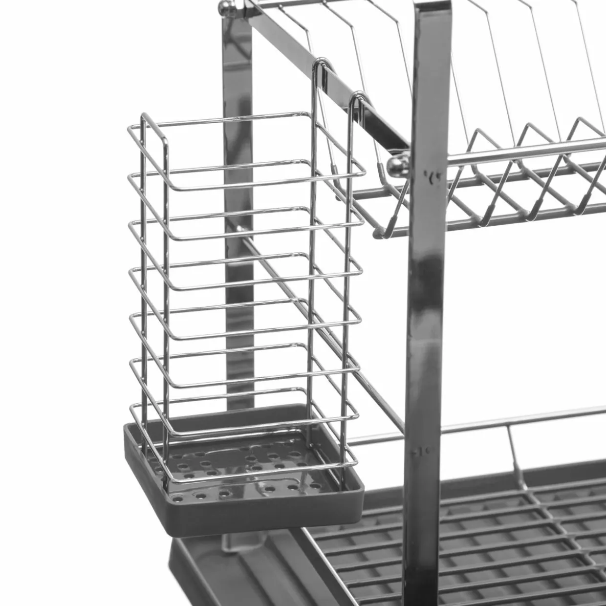 Egouttoir en métal 2 niveaux (50 x 30 cm) Actual Gris