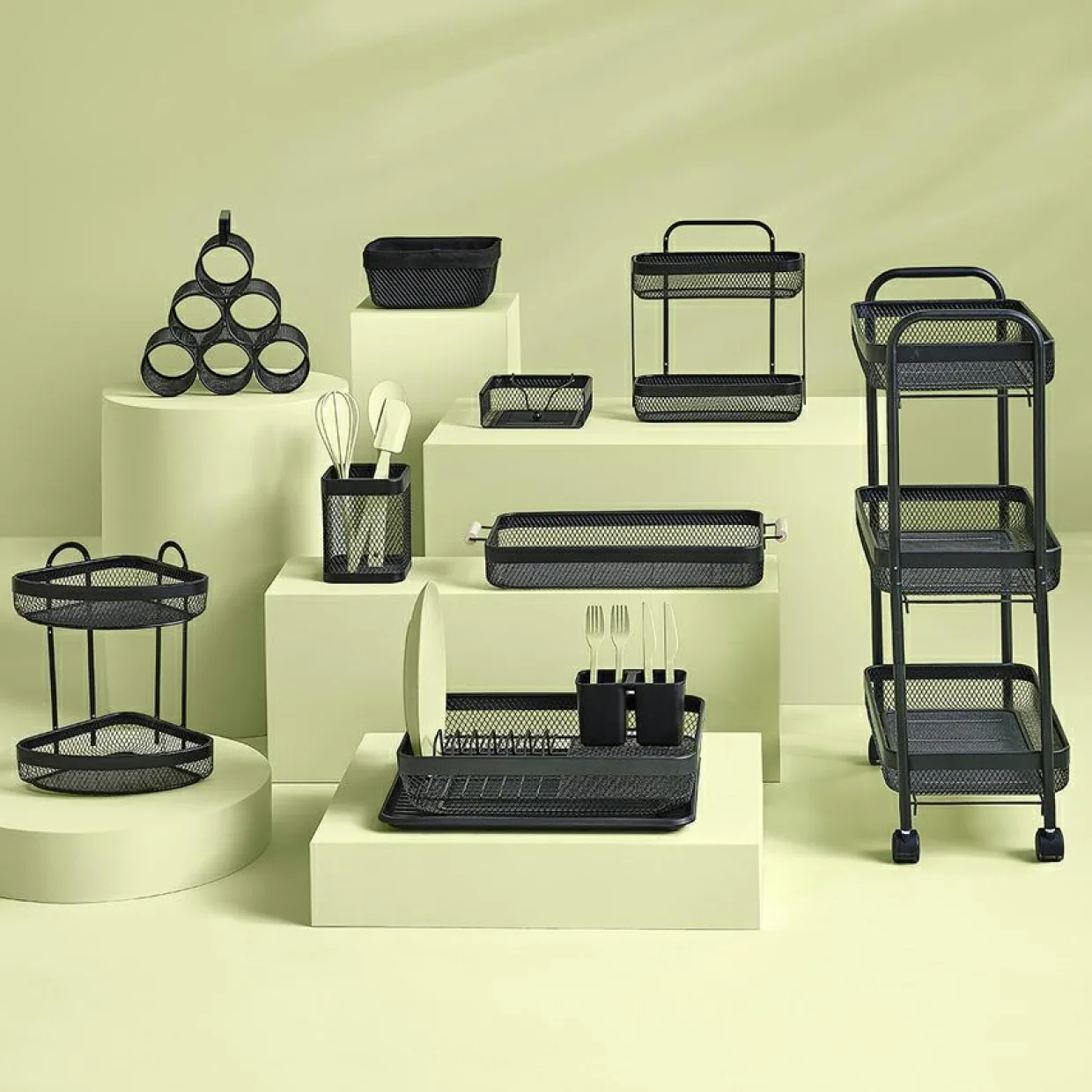 Egouttoir vaisselle en métal (43 x H13 cm) Mayaj Noir