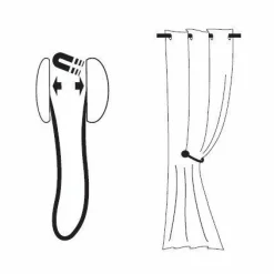 Embrasse rideau aimantée Valentine Noire