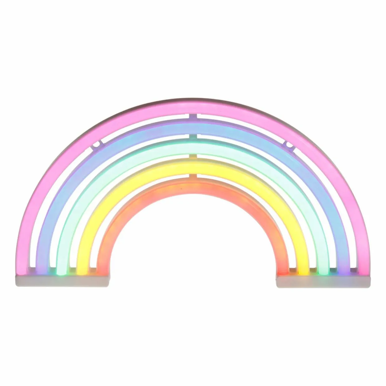 Enseigne lumineuse néon à piles (H16 cm) Arc en Ciel Multicolore