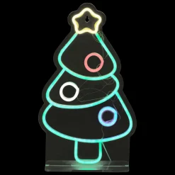 Enseigne lumineuse USB (H40 cm) Néon Sapin de Noël Multicolore