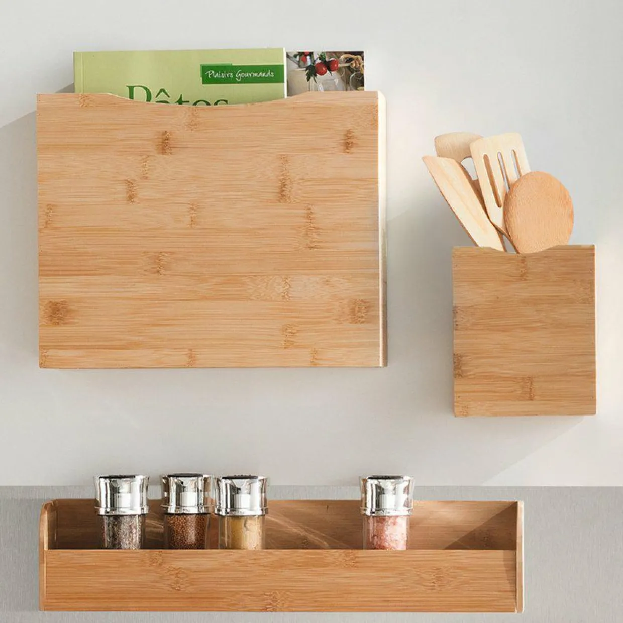 Etagère à épices aimantée (44 x 9 cm) Siao Naturel