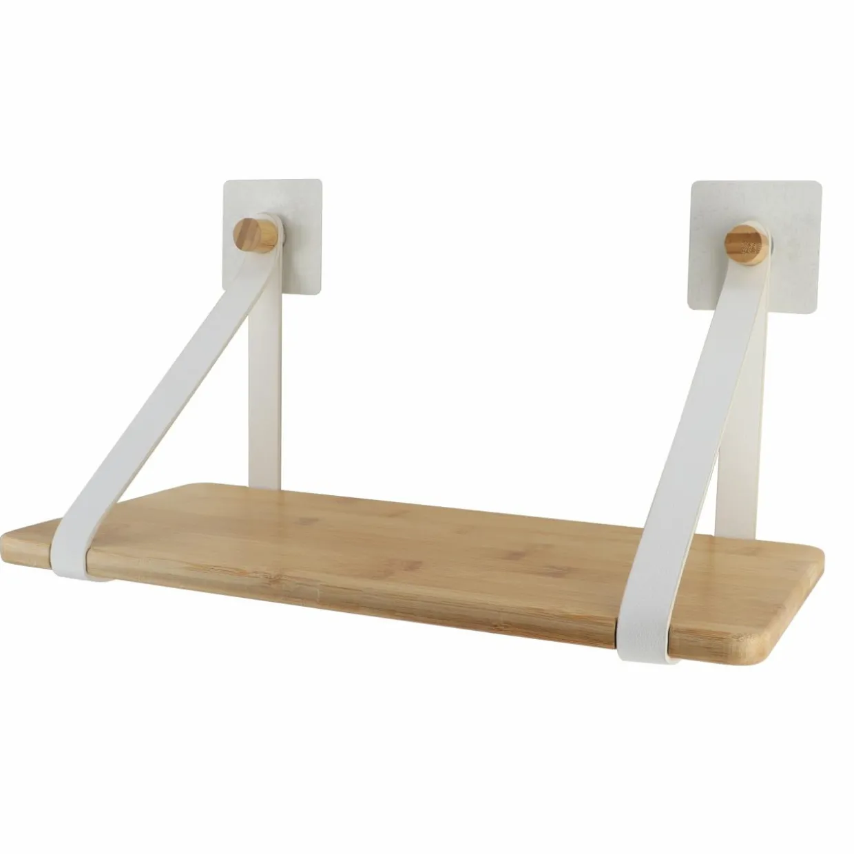 Etagère adhésive bambou (40 x H20 cm) Easy Chic Blanc