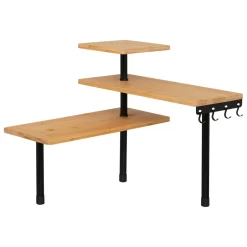 Etagère d'angle bambou 3 niveaux (H38 cm) Ada Noire