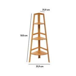Etagère d'angle bambou (H103 cm) Siao Naturel