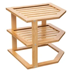 Etagère d'angle (H103 cm) Bambou Naturel