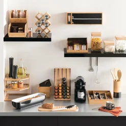 Etagère d'angle (H103 cm) Bambou Naturel