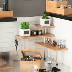 Etagère d'angle (H39 cm) Vahina Naturelle