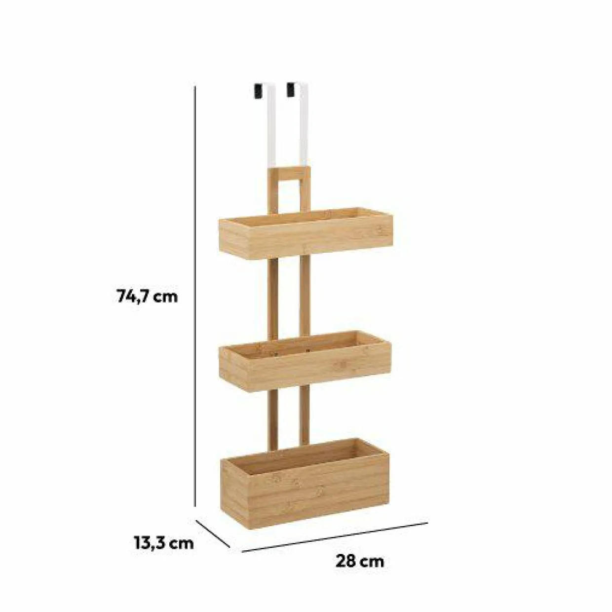 Etagère de porte 3 niveaux (H74 cm) Bambou Naturel