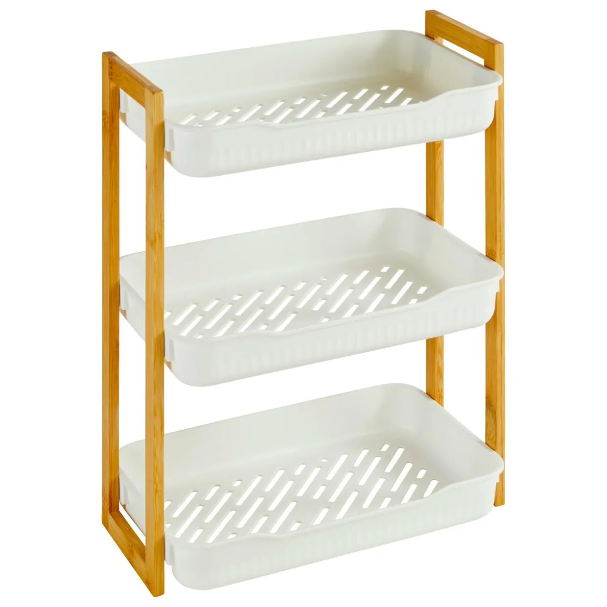 Etagère de salle de bain 3 niveaux (H45 cm) Natureo Blanc