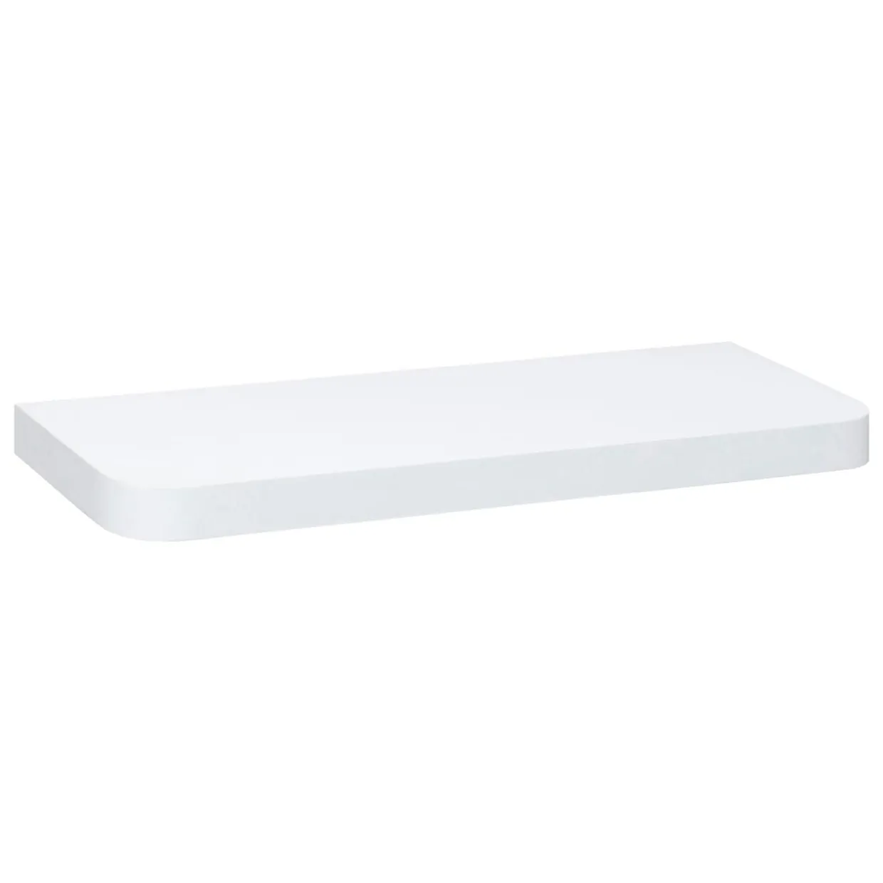 Etagère murale en bois (60 cm) Coins arrondis Fixy Blanche