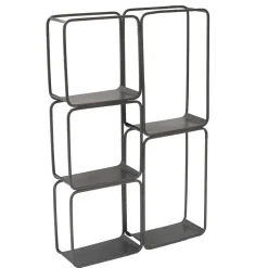Etagère murale en métal 5 niveaux (H 77cm) Rétro Gris anthracite