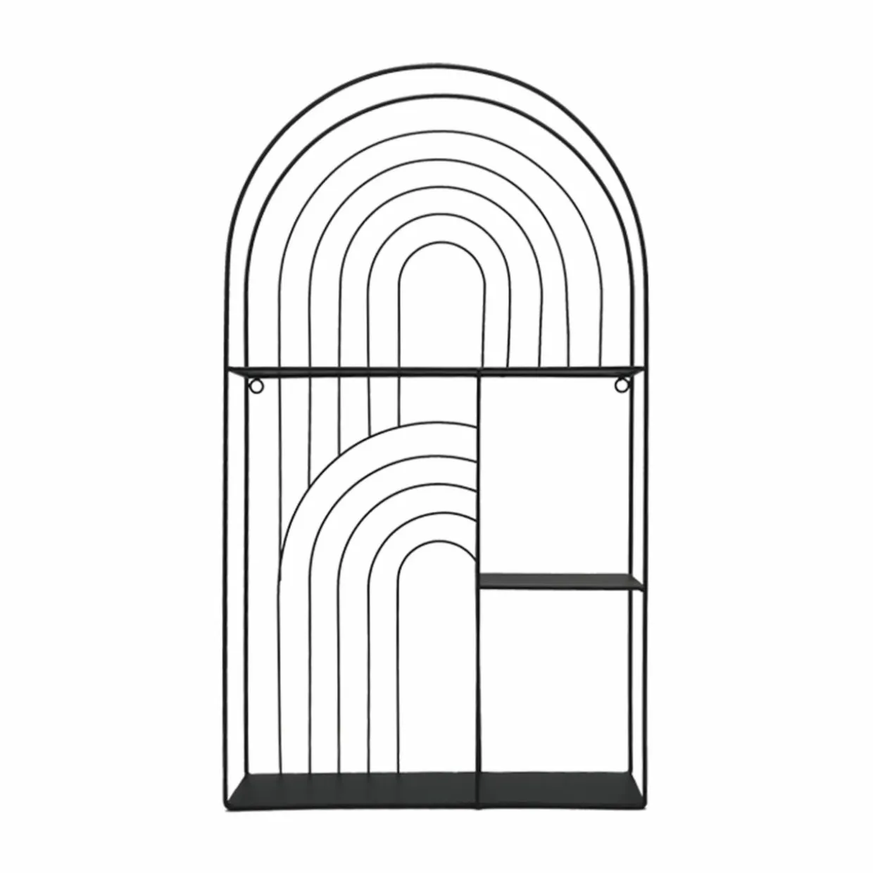 Etagère murale métal 3 plateaux (H70 cm) Tiggy Noir