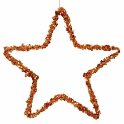 Etoile de Noël à suspendre (H15 cm) Tyla Noix de pécan