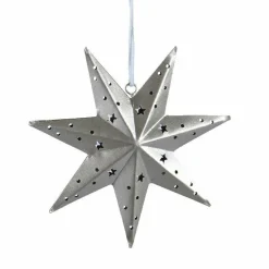Etoile de Noël à suspendre (H11 cm) Gia Argent