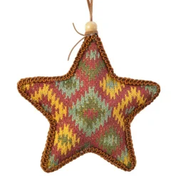 Etoile de Noël à suspendre (H12 cm) Bohème Marron