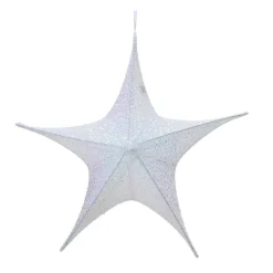 Etoile de Noël à suspendre (D80 cm) Christmas pailleté Irisé