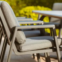 Fauteuil de jardin aluminium Long Beach Gris anthracite