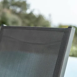 Fauteuil de jardin aluminium empilable Murano Gris anthracite