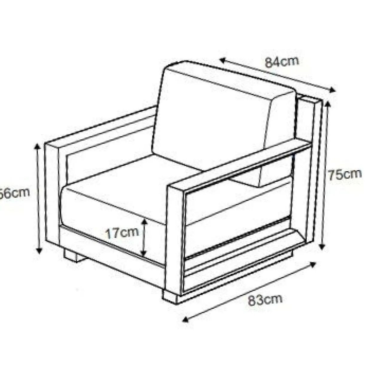 Fauteuil de jardin détente en aluminium Elba Blanc et beige