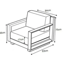 Fauteuil de jardin détente en aluminium Elba Gris anthracite et gris clair