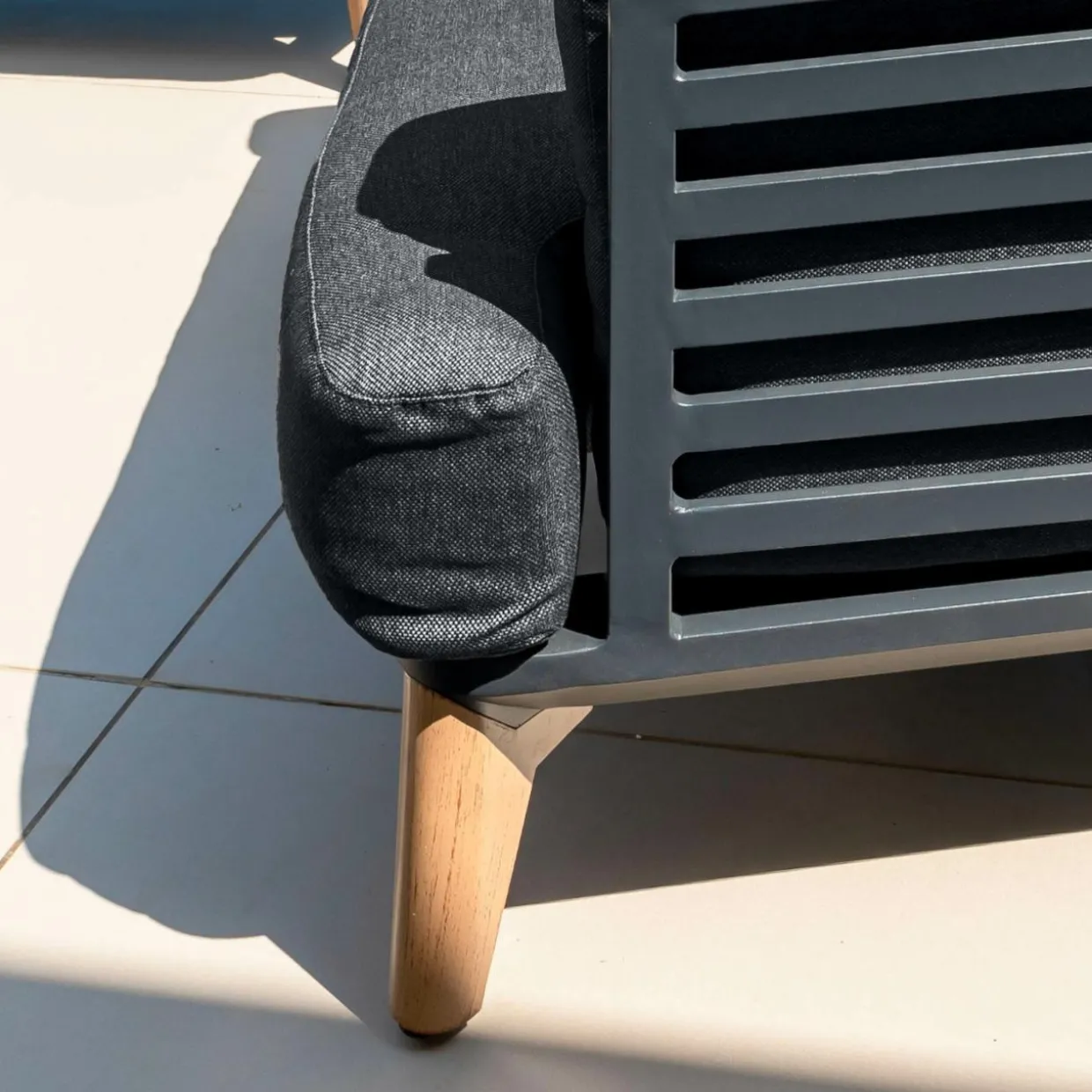 Fauteuil de jardin en aluminium Monte Carlo Gris anthracite