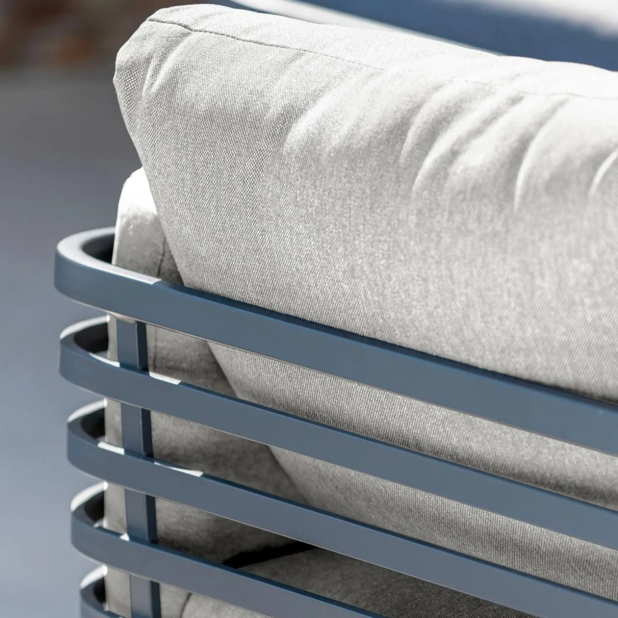 Fauteuil de jardin en aluminium Monte Carlo Gris anthracite et gris clair