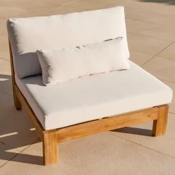 Fauteuil de jardin en bois d'acacia Bornéo Sable