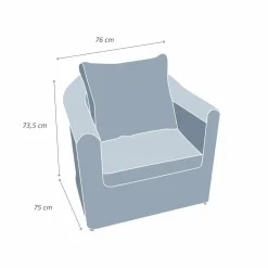 Fauteuil de jardin en résine tressée Calvi Sépia et taupe