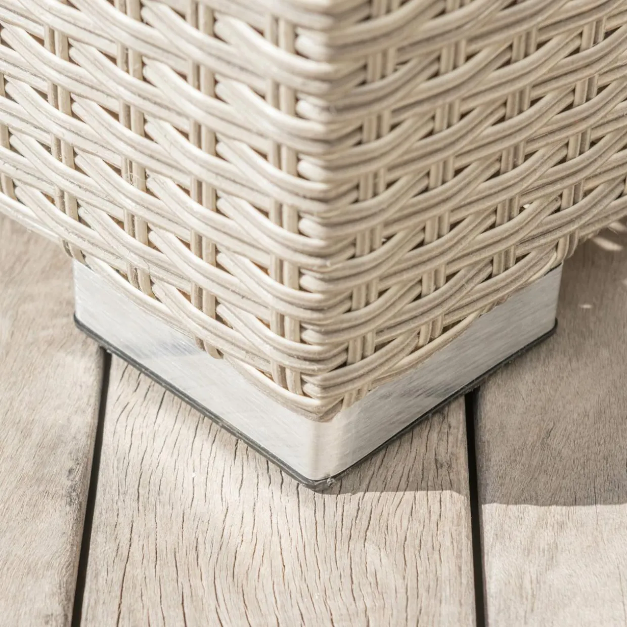 Fauteuil de jardin en résine tressée Palma Gris et taupe