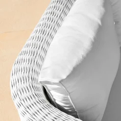 Fauteuil de jardin en résine tressée Calvi Blanc