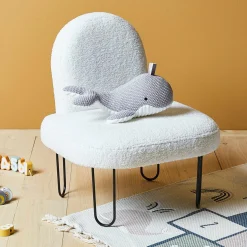 Fauteuil enfant bouclette (H50 cm) Augustin Blanc