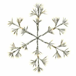 Flocon de Noël lumineux 192 LED (H48 cm) Flash Blanc chaud