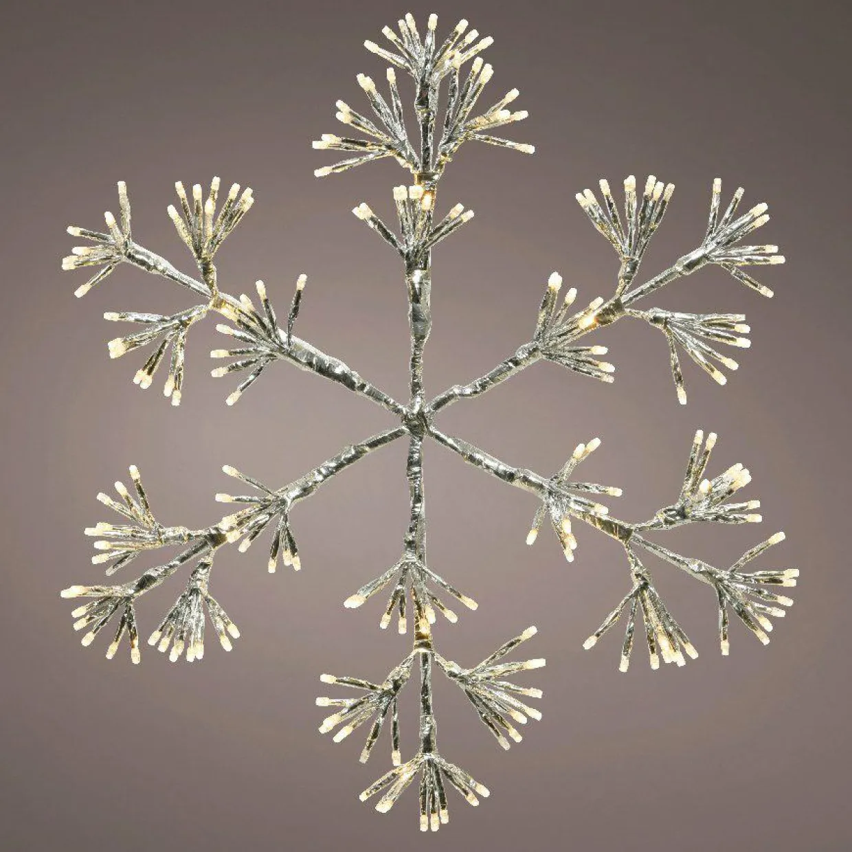 Flocon de Noël lumineux 336 LED (H78 cm) Flash Blanc chaud