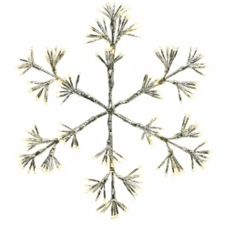 Flocon de Noël lumineux 336 LED (H78 cm) Flash Blanc chaud