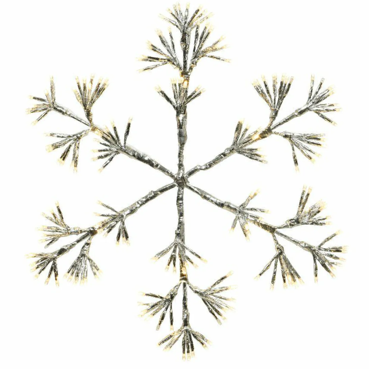 Flocon de Noël lumineux 336 LED (H78 cm) Flash Blanc chaud