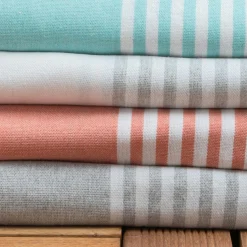 Fouta coton recyclé (200 x 200 cm) Summer Bleu turquoise