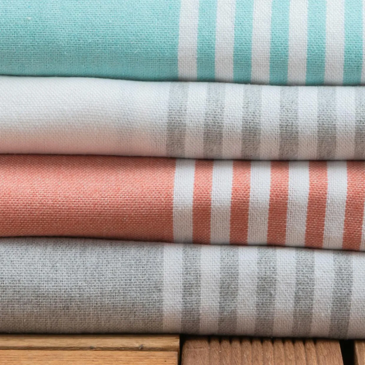 Fouta coton recyclé (200 x 200 cm) Summer Corail