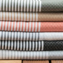 Fouta coton recyclé (100 x 200 cm) Océane Vert kaki