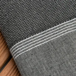 Fouta coton recyclé (100 x 200 cm) Beach Noire